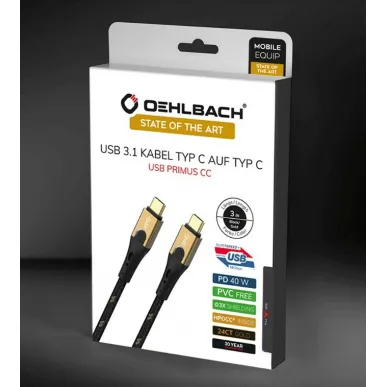 Кабель USB Oehlbach STATE OF THE ART USB Primus CC, USB 3.1 Type C-Type C 0,5M, D1C9530